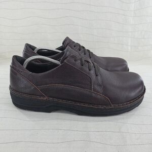 NAOT Mens Olaf Lace‑Up Dark Brown Leather Shoes Made in Israel Size 13 US/ 46 EU
